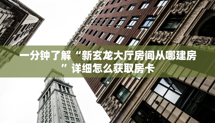 一分钟了解“新玄龙大厅房间从哪建房”详细怎么获取房卡