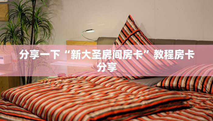 分享一下“新大圣房间房卡”教程房卡分享